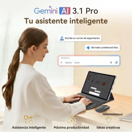 Tablet ExcitPower T12 Pro WiFi + 4G 11,5" 8GB 256GB Gris con Teclado y Stylus Pen
