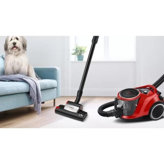 Aspirapolvere senza Sacco Bosch Serie 6 ProAnimal 750W 2,4L HEPA Rosso