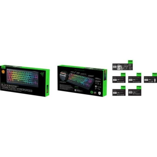 Teclado Razer BlackWidow V4 TKL Hyperspeed mecânico sem fios alemão RGB