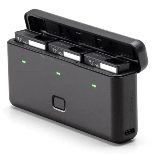Cargador de baterías para cámara DJI Osmo Action 3 multifuncional Negro