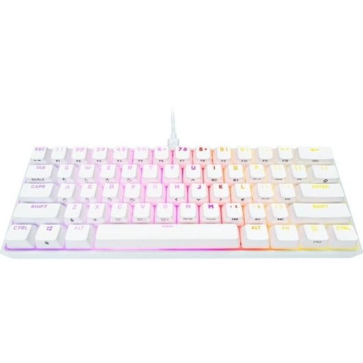 Teclado Corsair CH-9194114-DE mecánico compacto 60% con switches Cherry MX Speed RGB alemán