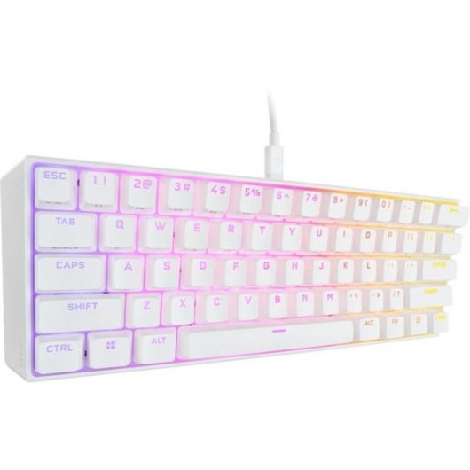 Teclado Corsair CH-9194114-DE mecánico compacto 60% con switches Cherry MX Speed RGB alemán