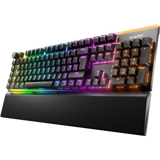 Teclado Be quiet! Light Mount Silent Tactile mecánico con RGB y reposamuñecas UK ISO