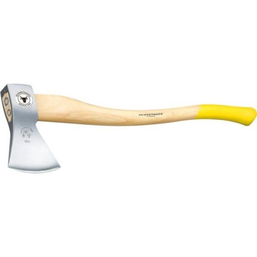 Machado de lâmina única Ochsenkopf OX 20 H-1608, 1,6 kg, mango de madeira de nogal