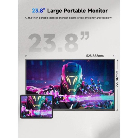 Écran PC Uperfect 23,8" Full HD 120Hz QLED 1ms VESA
