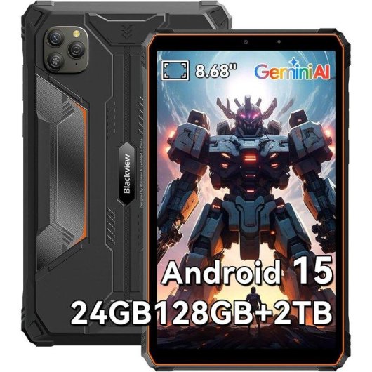 Tablet Blackview Active 5 4G 8,68" 6GB 128GB Negra/Naranja