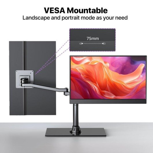 Monitor Uperfect 15,6" FullHD 60Hz IPS USB-C Mini HDMI