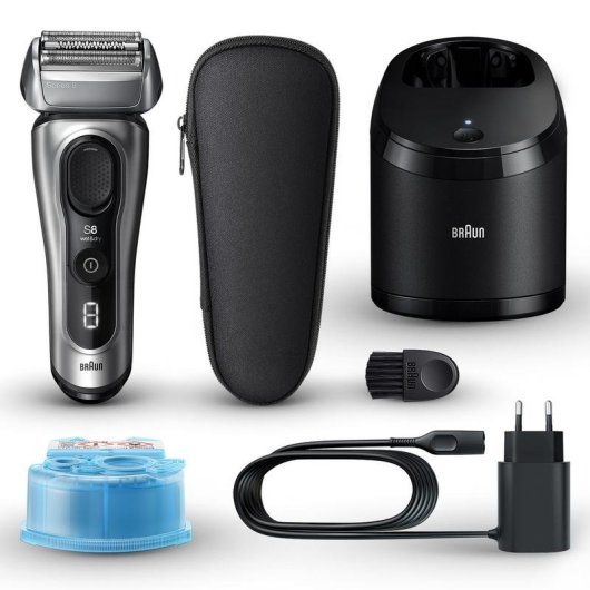 Afeitadora Facial Braun Series 8 8567cc Inalámbrica 60min Seco y Mojado Recortador Carga Rápida