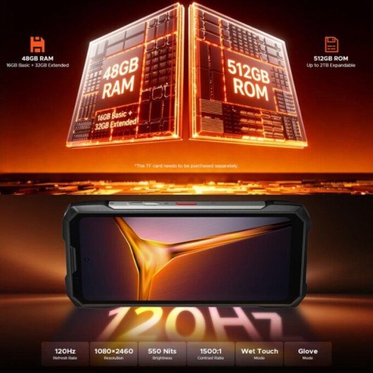 Doogee V Max 2 5G 16GB Schwarz 512GB 6,78" 22000mAh Akku