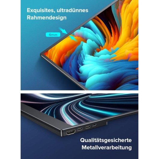Monitor Uperfect 15,6" FullHD 60Hz IPS Touch 10-Punkt USB-C VESA