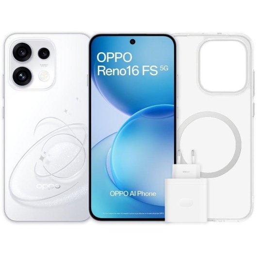 OPPO Reno16 FS 5G 8GB 512GB 6.57" Branco Inclui capa e carregador de 45 W