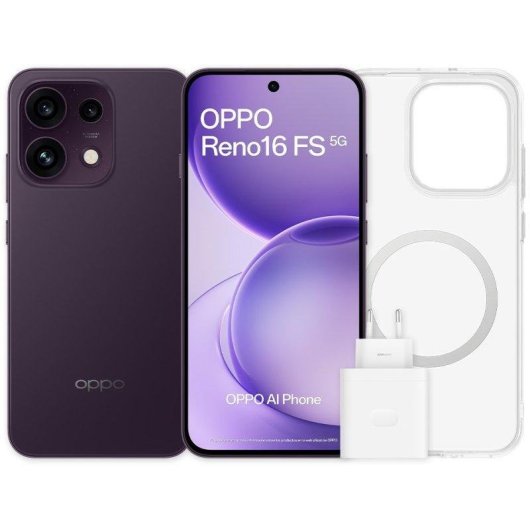 OPPO Reno16 FS 5G 8GB 512GB 6.57" Roxo Preto Inclui capa e carregador de 45 W