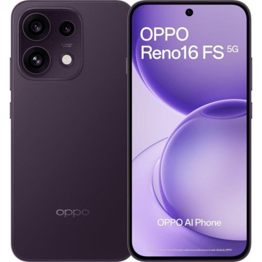 OPPO Reno16 FS 5G 8GB 512GB 6.57" Roxo Preto Inclui capa e carregador de 45 W