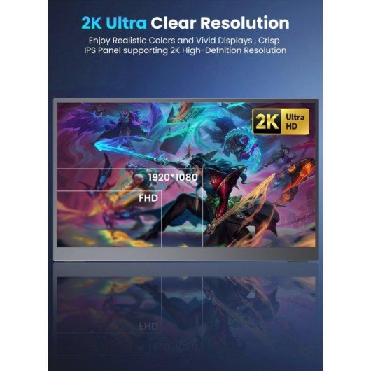 Monitor Uperfect 17,3" QHD 144Hz IPS portátil cuerpo metálico VESA 1ms