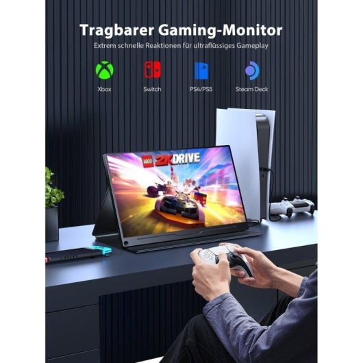 Monitor PC Uperfect 18,5" FullHD 144Hz IPS Portatile USB-C Mini HDMI 1ms Ultraleggero