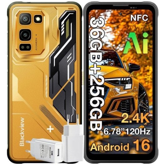 Blackview Fort 5 4G 12GB 256GB 6,78" Naranja Incluye cargador
