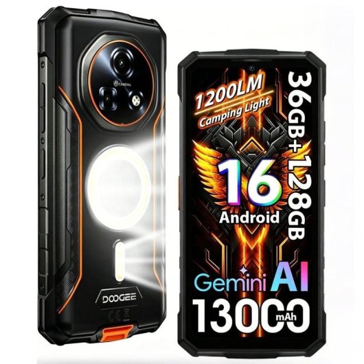 Doogee Fire 5 Ultra 4G 6GB 128GB 6.6" Laranja