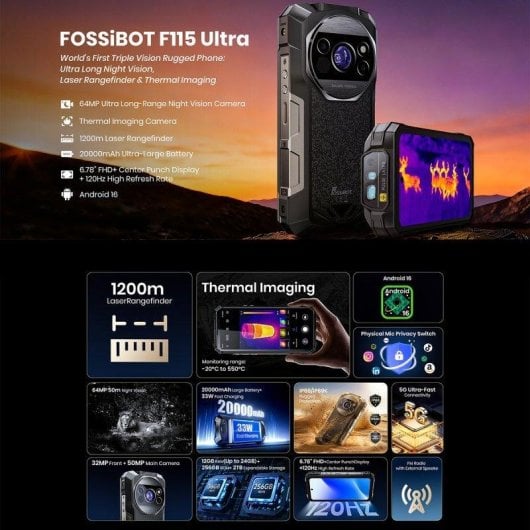 Fossibot F115 Ultra 5G 12GB 256GB 6.78" Schwarz