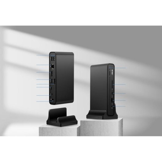 Base para portátiles ASUS Triple Display USB-C Dock Duo DC301 90W Negro