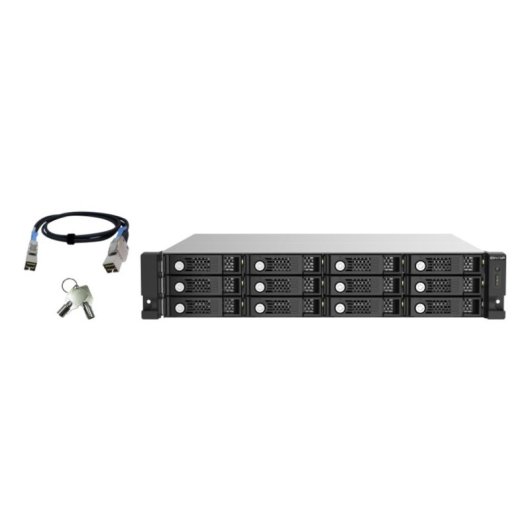 Caja PC QNAP TL-R1220Sep-RP Rack 2U Metall Schwarz Grau Hot-swap