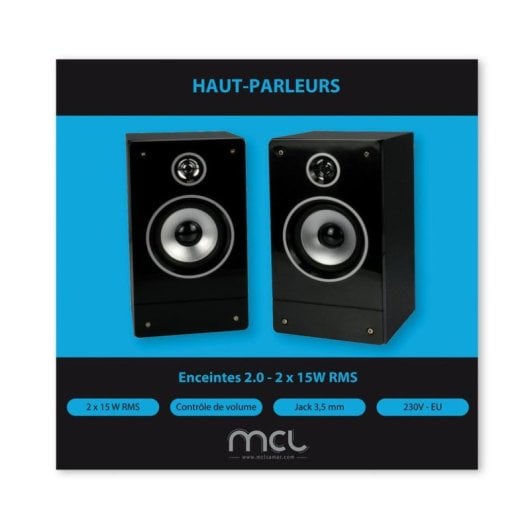 Altavoces MCL 2 voies filaires 30 W avec contrôle de volume rotatif