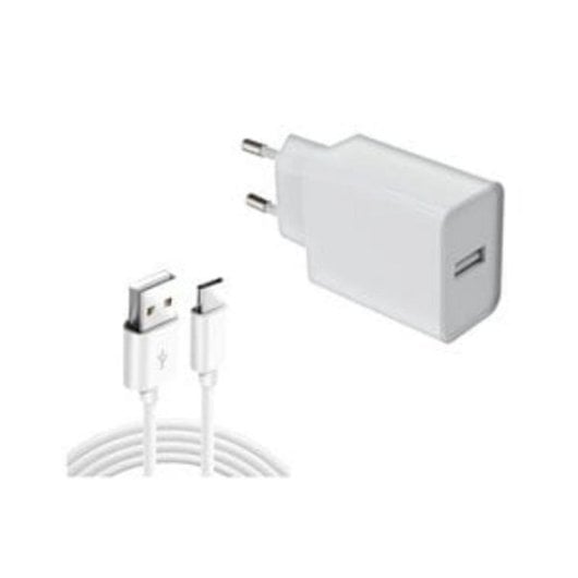DLH 12W USB-A-Ladegerät mit USB-C-Kabel 1 m Weiß
