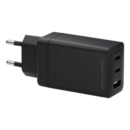 Chargeur DBRAMANTE1928 CI65EUBL7229 65W 2 Ports USB-C Charge Rapide Noir