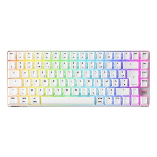 Teclado Cherry XTRFY K33 Compact Wireless membrana mecánica AZERTY RGB blanco
