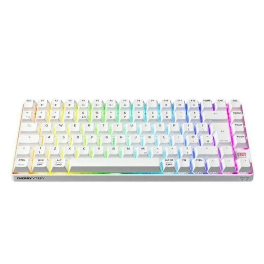 Teclado Cherry XTRFY K33 Compact Wireless membrana mecánica AZERTY RGB blanco