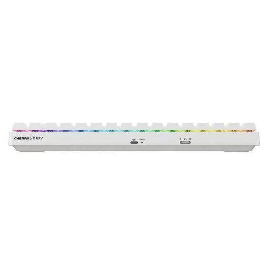 Teclado Cherry XTRFY K33 Compact Wireless membrana mecánica AZERTY RGB blanco