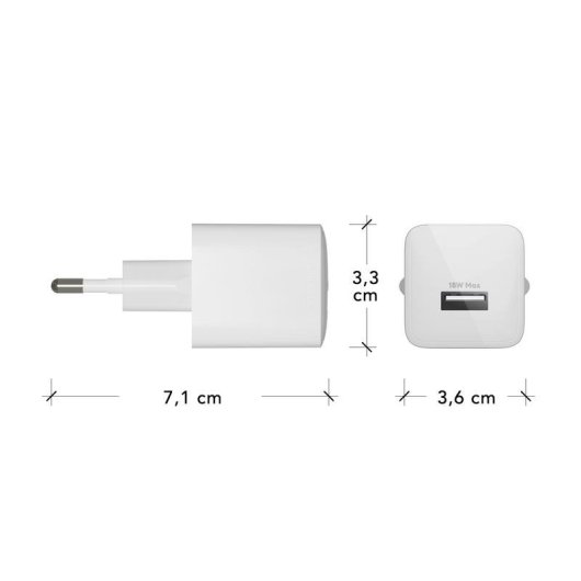 Caricatore DBRAMANTE1928 CH18EUWH7092 Universale Interno 18W USB-C