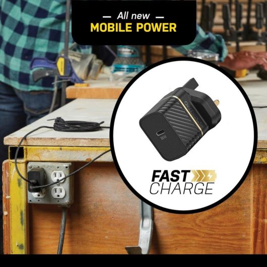 Cargador de pared OtterBox 30W GaN USB-C PD negro