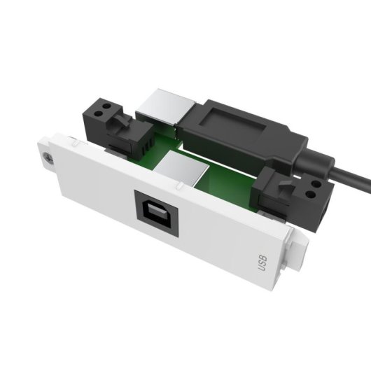 Régua de tomadas Vision TC3 USBB+ 1 tomada USB branca compacta