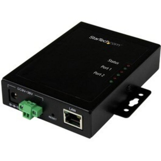 Servidor StarTech 2 puertos RS232 serie a IP con alimentación redundante