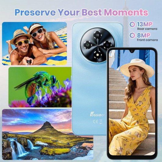 Fossibot S5 Pro 4G 8GB Noir 256GB 6,88" Double SIM