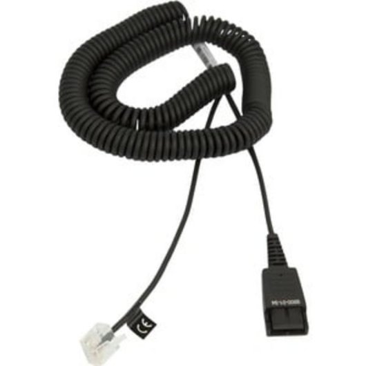 Cable Jabra 8800-01-94 para teléfonos Open Stage, Negro, Espiral, 2 m