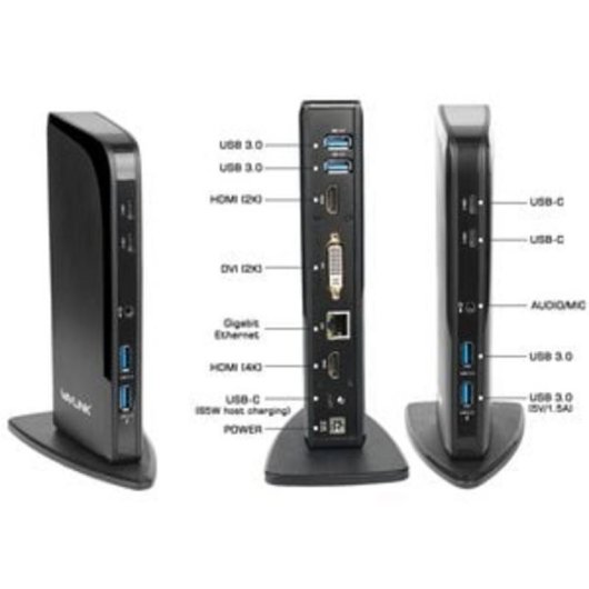 Base para portáteis DLH DY-TU4382 com Power Delivery 65W e Ethernet Gigabit