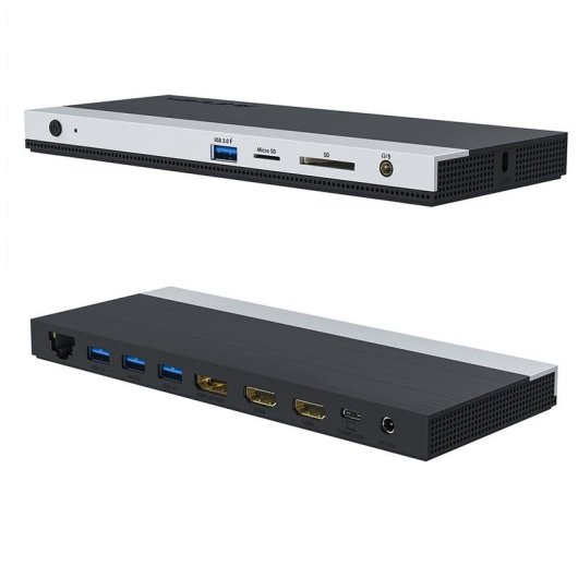 Base para portáteis DLH DY-SA5030 USB-C Triple Display 4K 100W