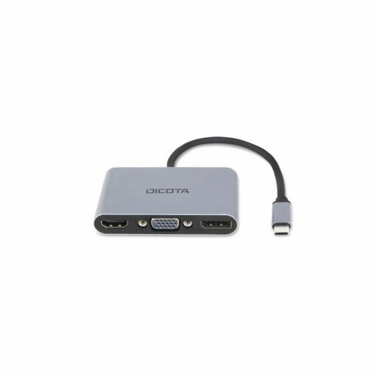Estação Dock USB Type C DICOTA D32064 Prateado 4K Ultra HD