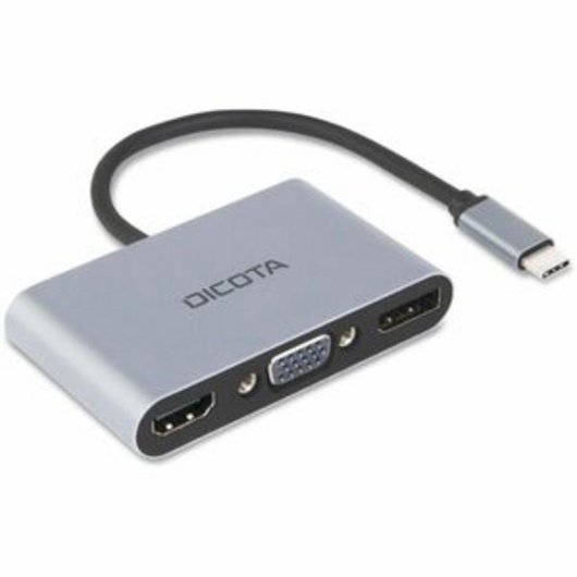 Estação Dock USB Type C DICOTA D32064 Prateado 4K Ultra HD