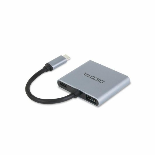 Estação Dock USB Type C DICOTA D32063 Prateado 4K Ultra HD