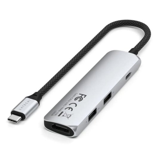 Hub Satechi 4 Ports 10 Gbps USB-C ST-P4SS mit HDMI 4K 60 Hz