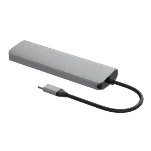 Base para portátil DLH DY-TU5005 USB-C 100 W Prateado 4K Ultra HD HDMI