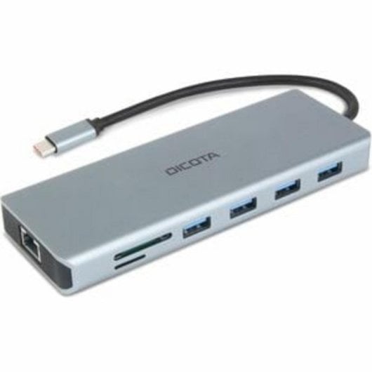 Hub Dicota 10 ports USB 3.2 Gen 1 et USB 4 1000 Mbit/s D32065 Argent