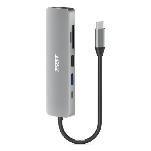 Hub USB-C Port Designs 900162 4 ports HDMI 4K 60 Hz Argent
