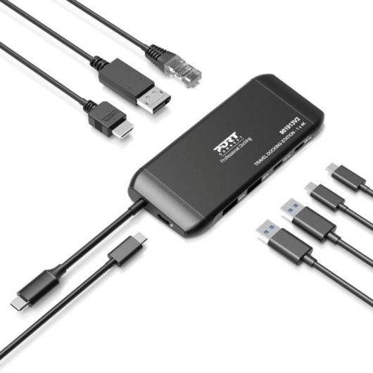 Estación de acoplamiento Port Designs PORT Connect USB-C 1 x 4K 100W 7 dispositivos