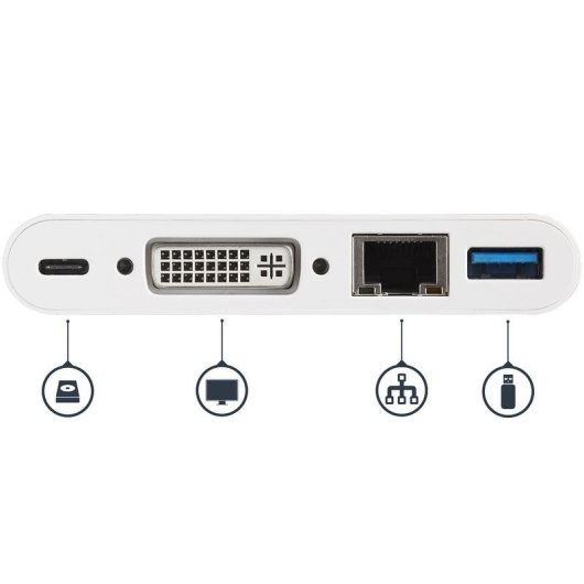 USB-C Multiport-Adapter StarTech.com DKT30CDVPD zu DVI, Gigabit Ethernet und USB 3.0