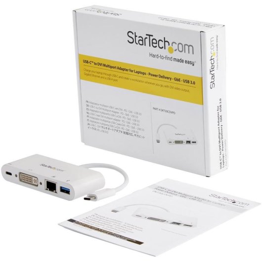 USB-C Multiport-Adapter StarTech.com DKT30CDVPD zu DVI, Gigabit Ethernet und USB 3.0