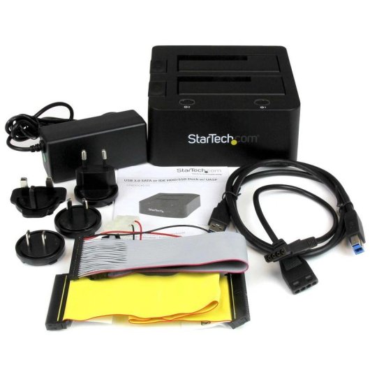 Base de conexión USB 3.0 StarTech.com UNIDOCKU33 para discos duros HDD/SSD 2.5"/3.5" con UASP