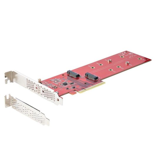 Tarjeta Adaptadora PCIe StarTech para 2 SSD M.2 NVMe/AHCI PCIe 4.0 x8/x16 con Bifurcación